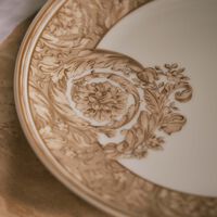 versace barocco beige salad plate round 21 cm