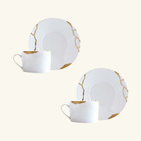 bernardaud sarkis tean cups and saucers   set of 2