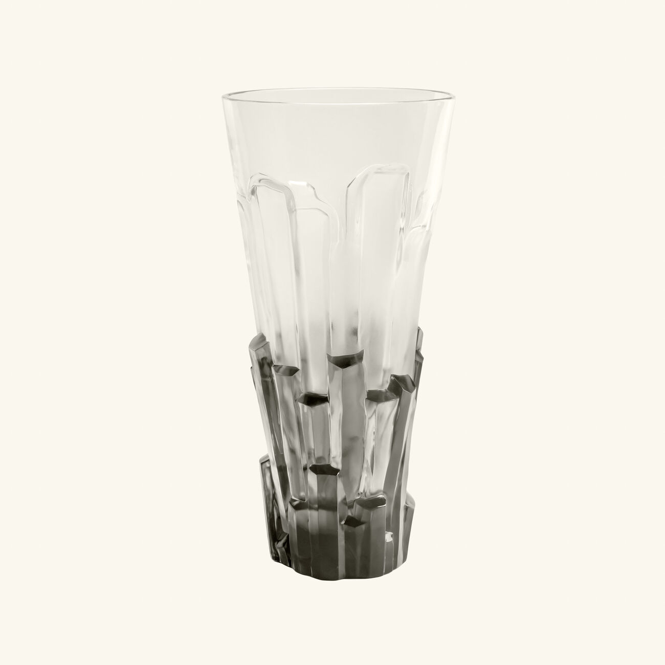 lalique terramineral basalte vase extra large clear