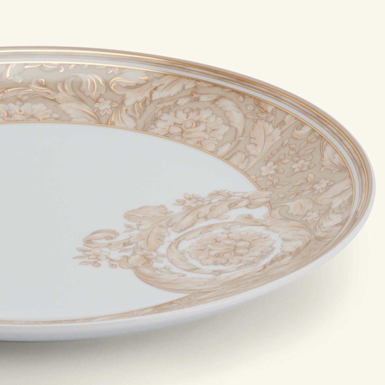 versace barocco beige salad plate round 21 cm
