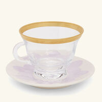 villari peacock lilac   gold cappuccino cup   saucer