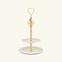 villari peacock extravaganza cake stand gold