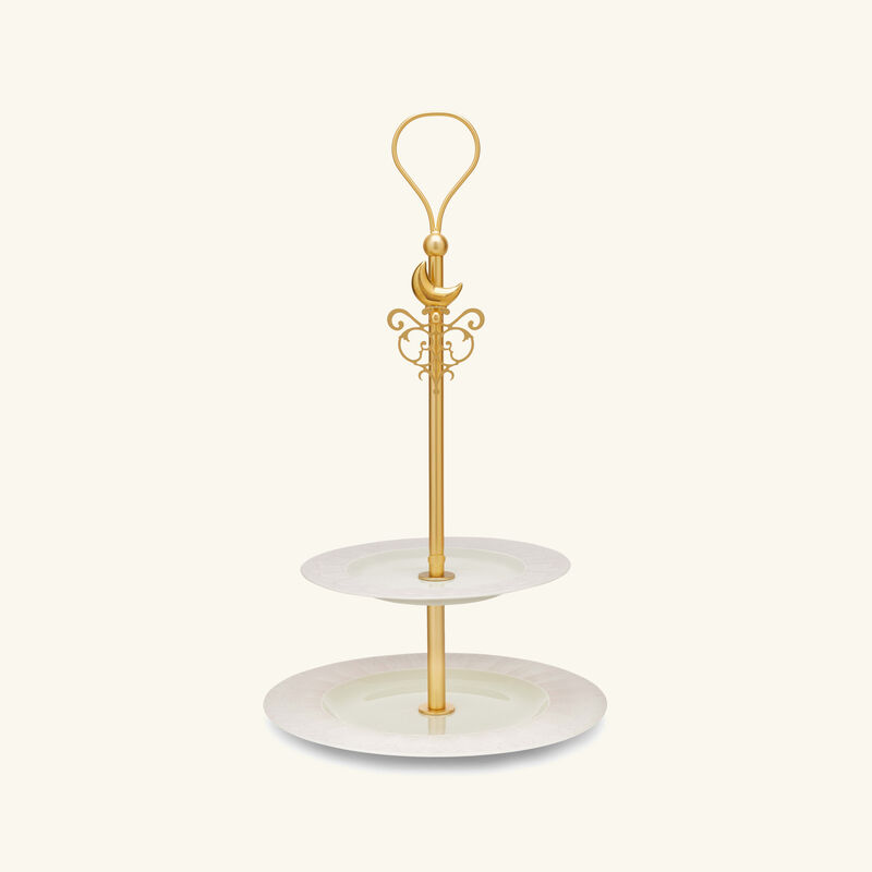 villari peacock extravaganza cake stand gold