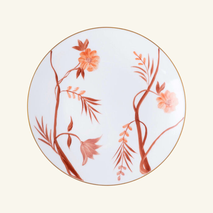 Bouquet De Vie Orange Dessert Plate Round Orange 21cm