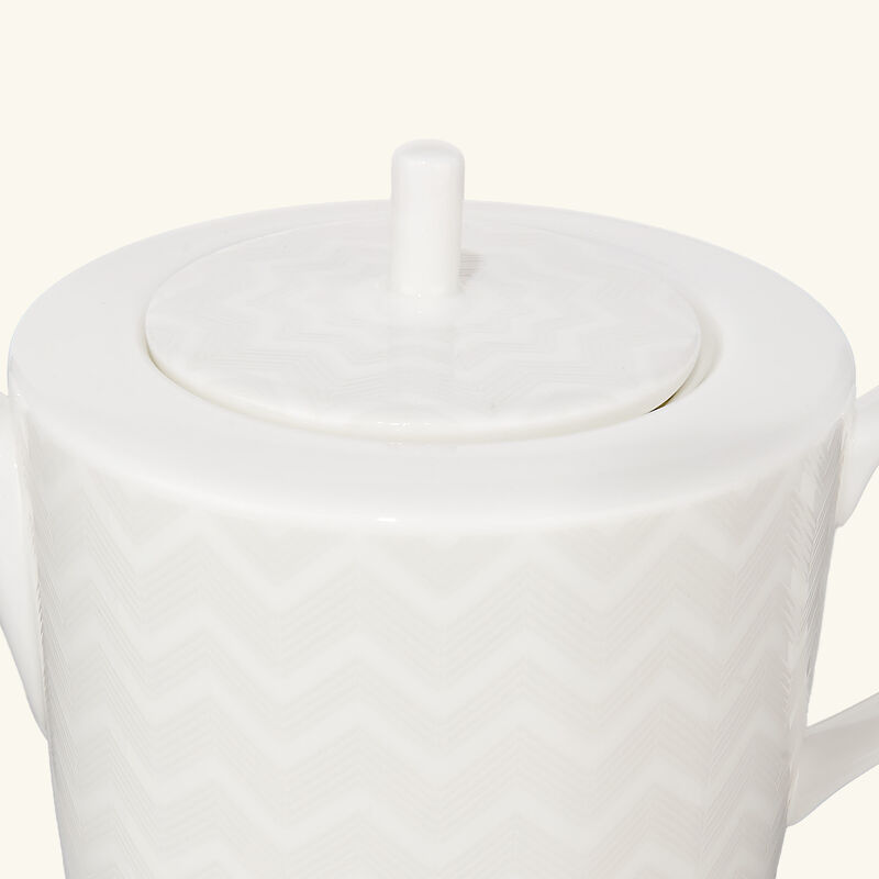 ZIG ZAG Tea & Coffee Pot White missoni home zig zag tea coffee pot white