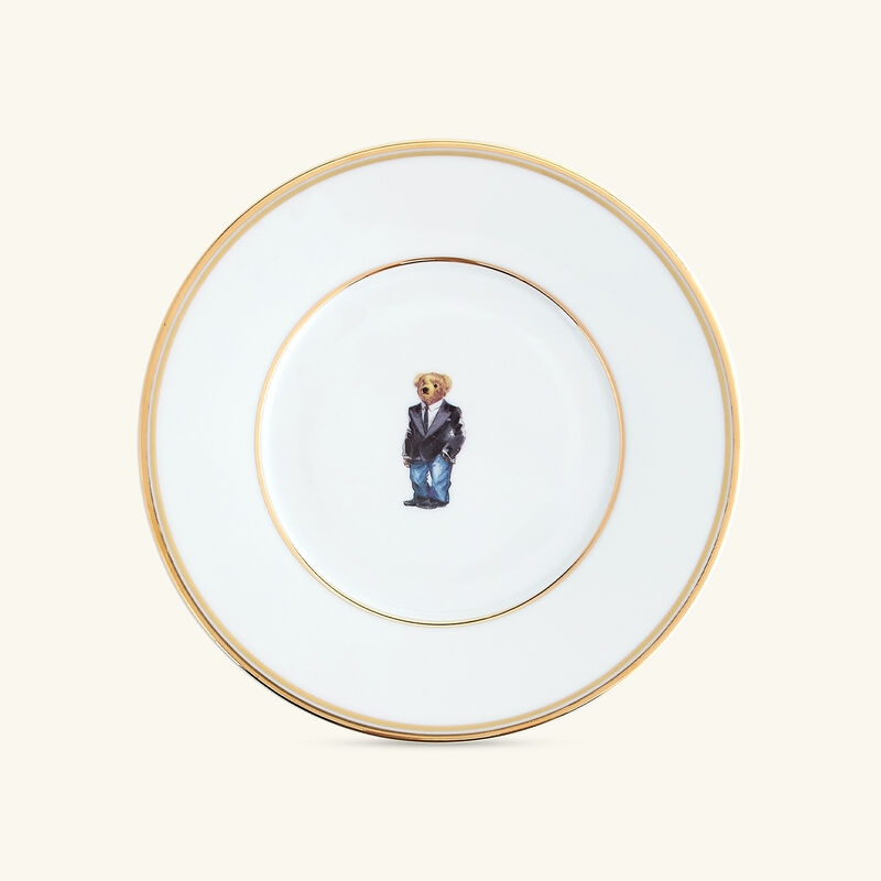 Wilshire Tux Bear Plate Set 4 ralph lauren home wilshire tux bear plate set 4