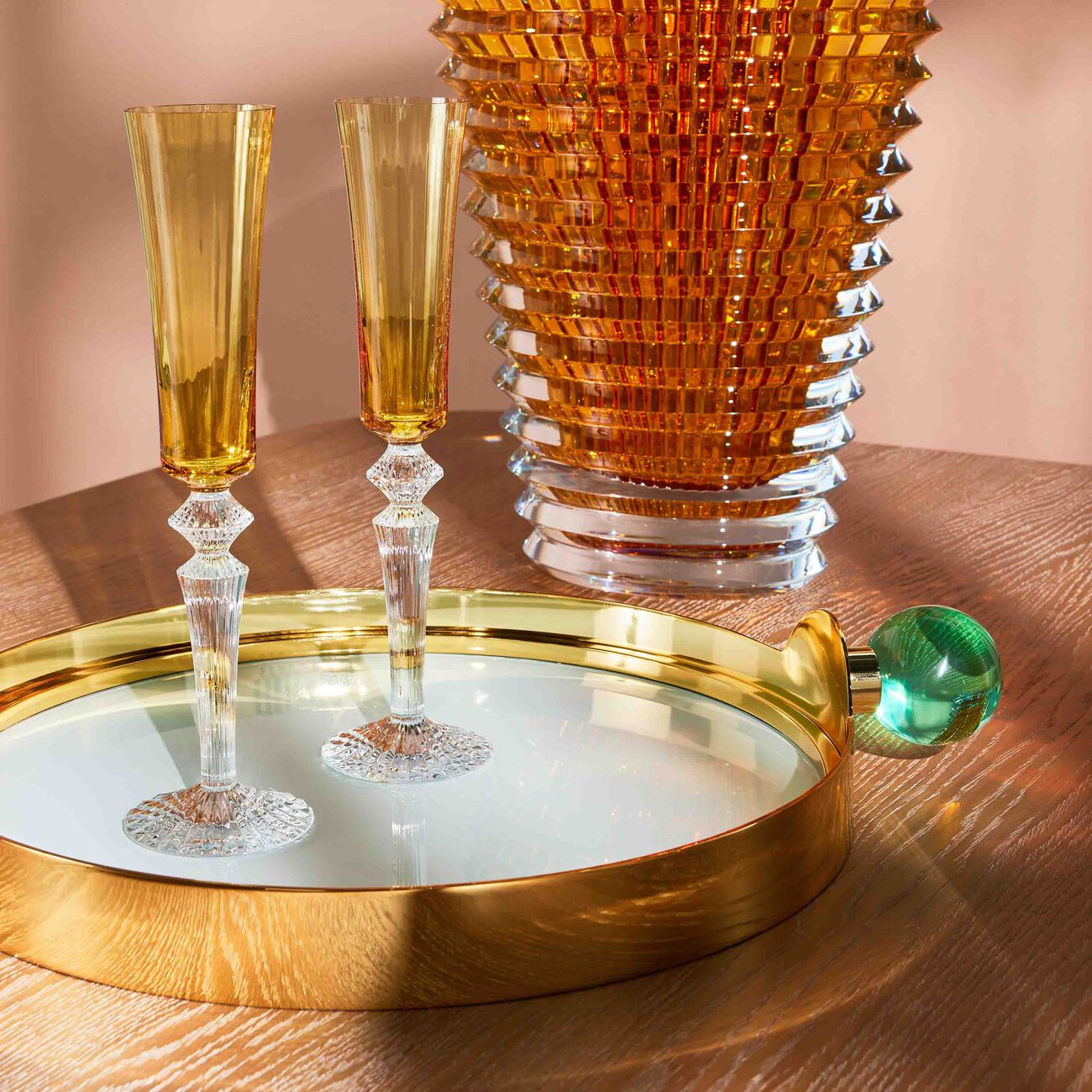 baccarat mille nuits flutissimo champagne glass yellow set of 2