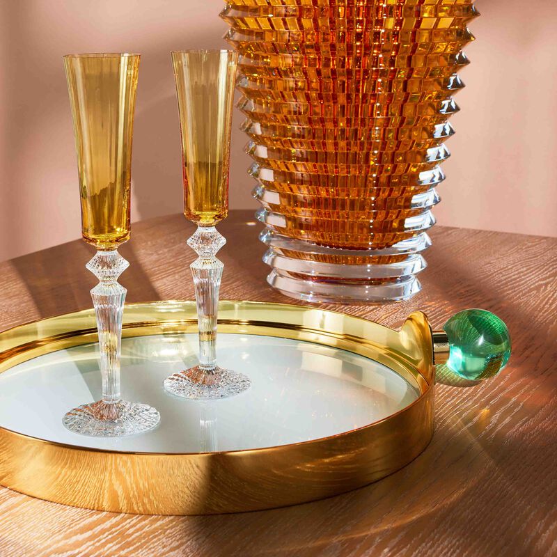baccarat mille nuits flutissimo champagne glass yellow set of 2