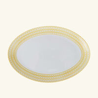 christofle malmaison riviera serving platter oval yellow 38 cm