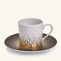 haviland souffle d or coffee cup saucer gold set of 4