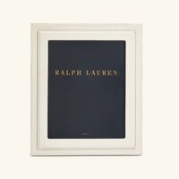 ralph lauren home brennan leather frame white 20x25cm