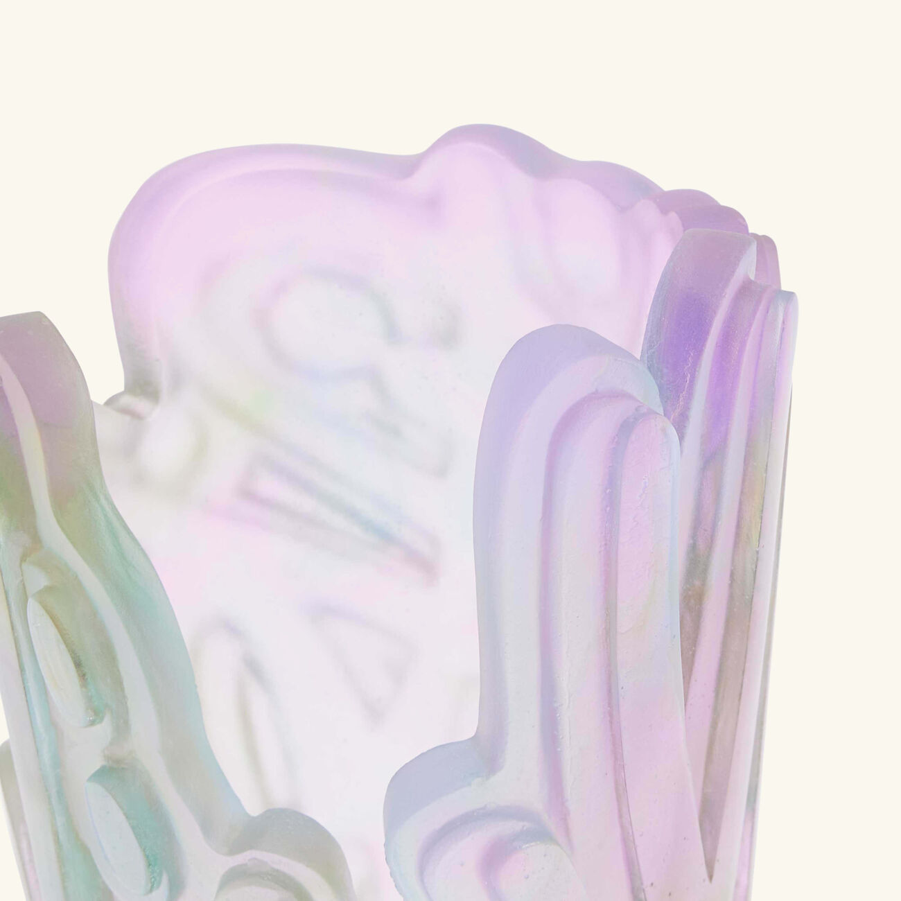 daum crystal rock ii by jonone vase small pink
