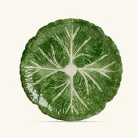 les ottomans radicchio dinner plate round green 30cm