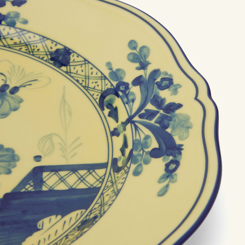 ginori 1735 oriente italiano dinner plate round yellow 26cm