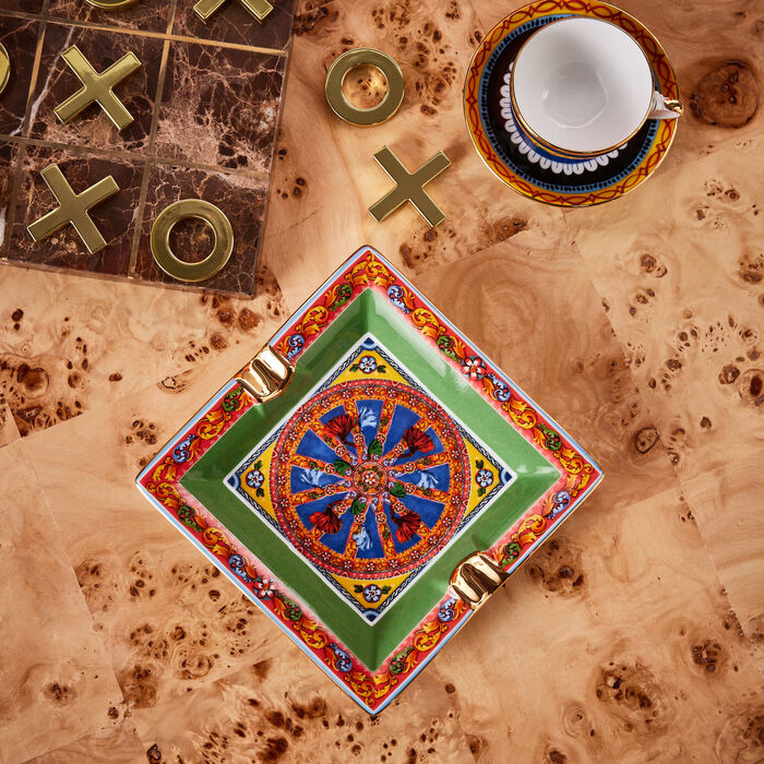 dolce gabbana casa ashtray square small pattern