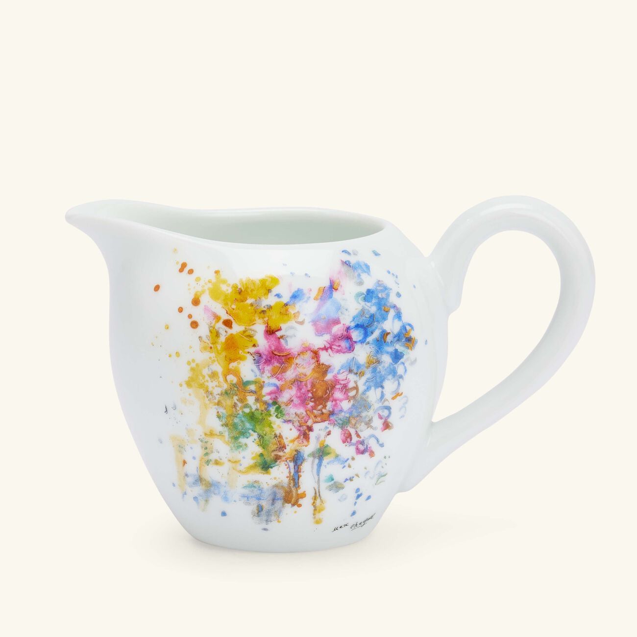 bernardaud chagall bouquet de fleurs milk pitcher yellow