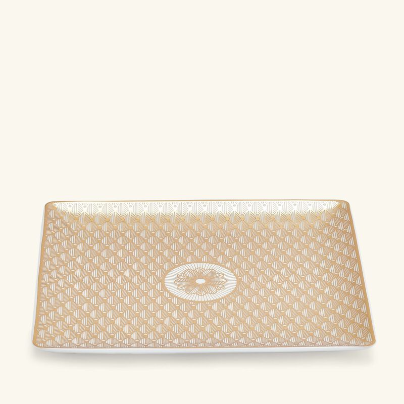 christofle malmaison imp riale tray rectangular gold 17x15cm
