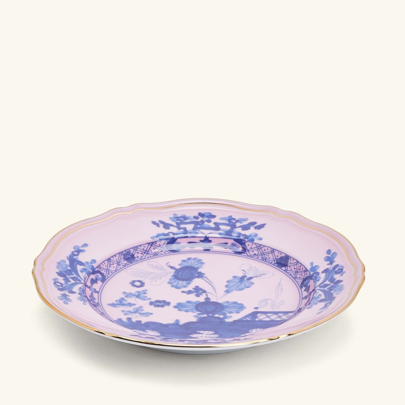 ginori 1735 antico doccia dessert plate round pink 21cm