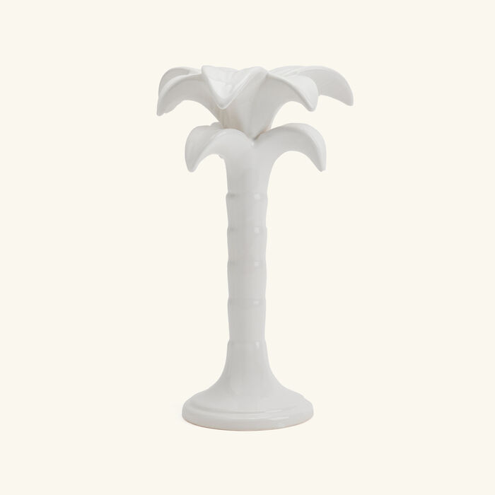 les ottomans palm trees candle holder white