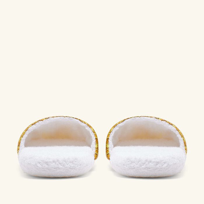 versace i love baroque slippers small white