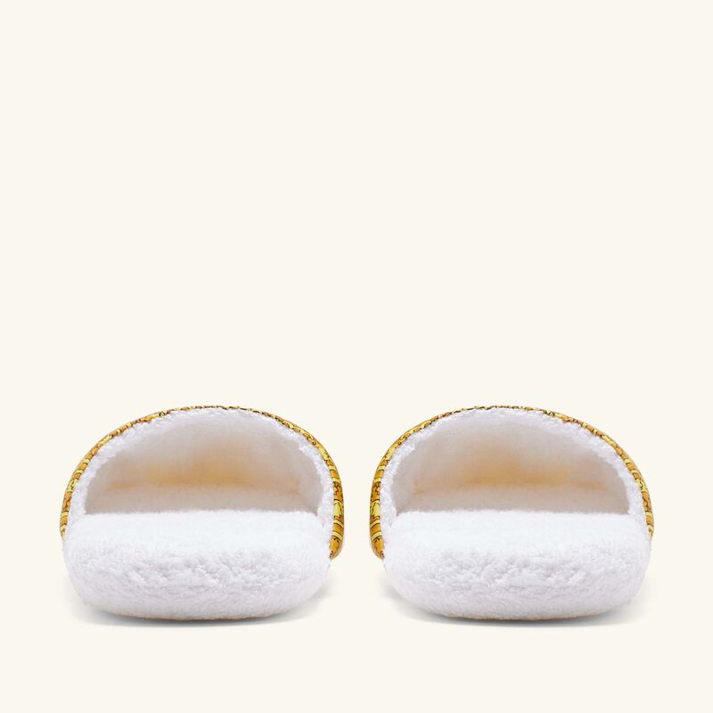 I Love Baroque Slippers Small White versace i love baroque slippers small white
