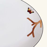 bernardaud aux oiseaux serving platter oval gold 38cm