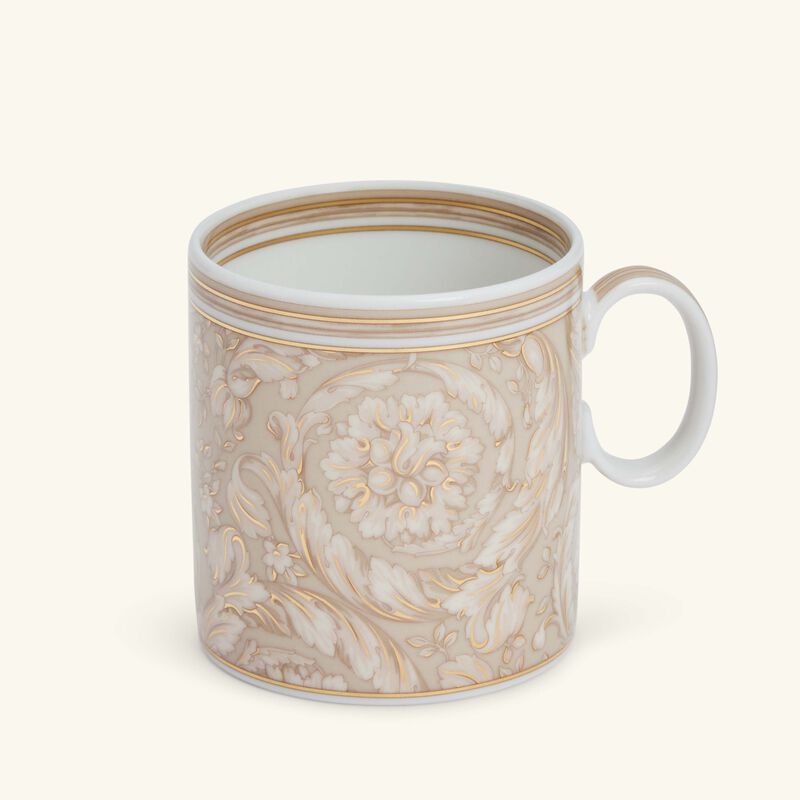 فنجان الإسبريسو باروكو مع صحنه بلون البيج large