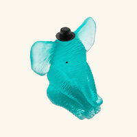 daum elephant figurine mini blue