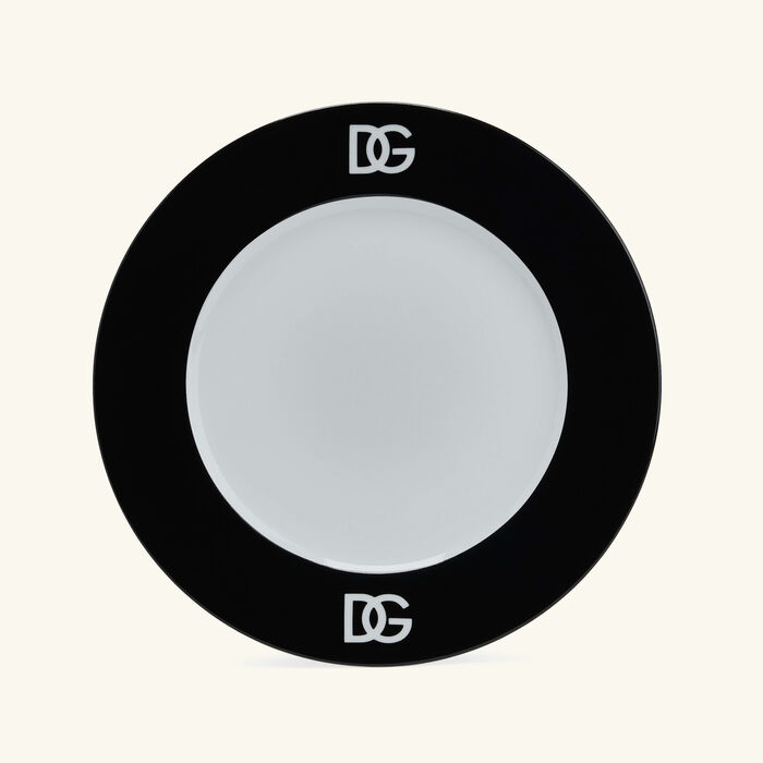 dolce gabbana casa dg logo dessert plate round 19cm set of 2