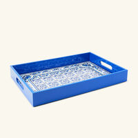 dolce gabbana casa blu mediterraneo tray rectangular large blue
