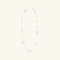idole de christofle multi ring long necklace sterling silver